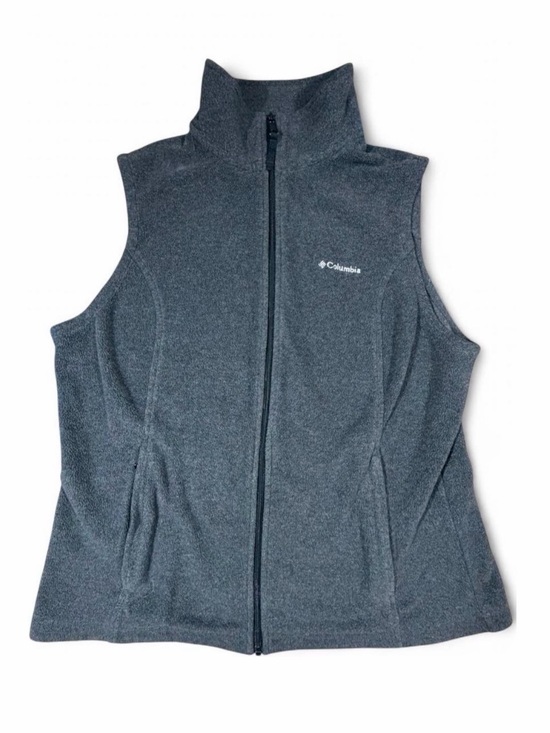 Columbia Jackets & Blazers - Columbia Charcoal Gray Fleece Zip Vest Women's Large Outdoor Hiking